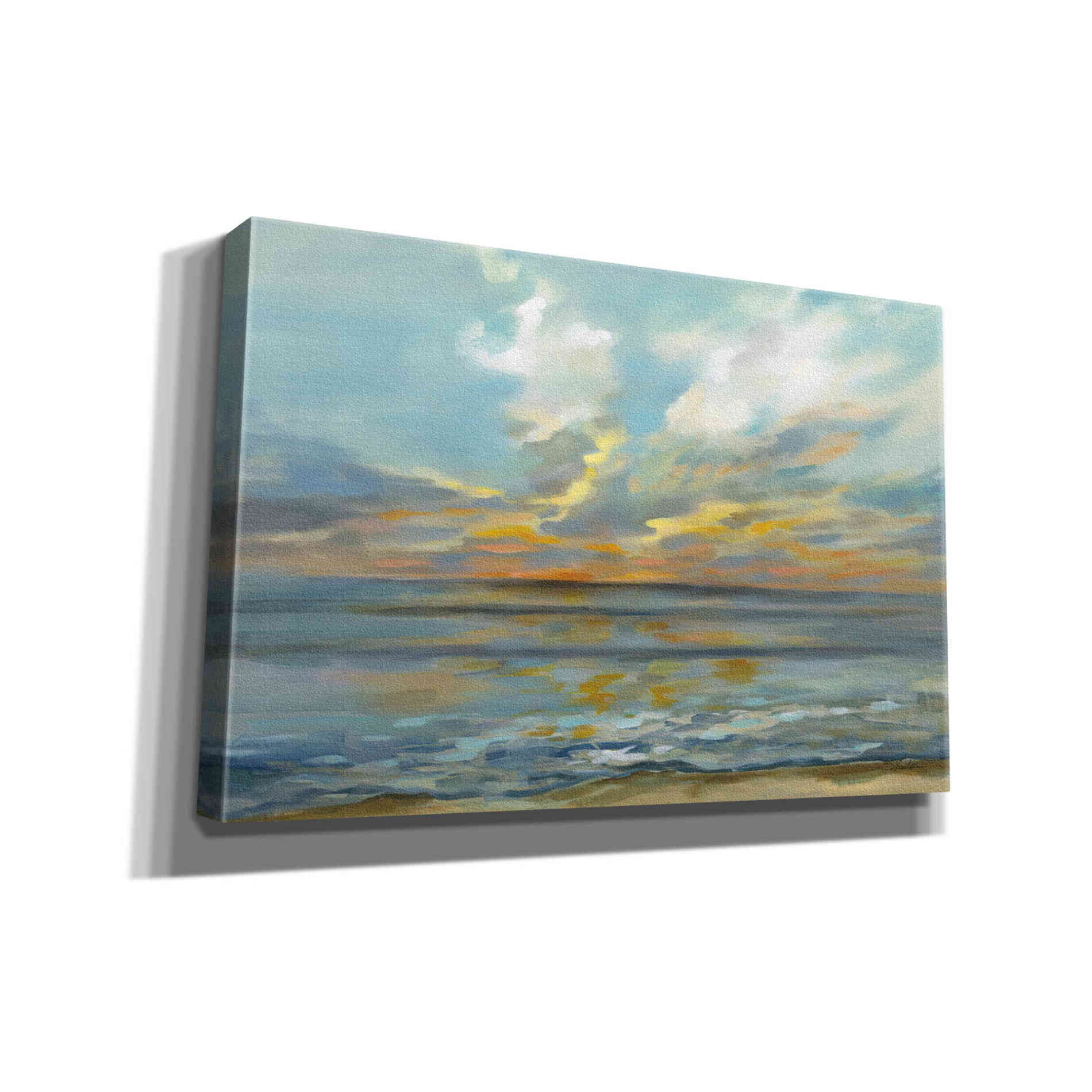 Epic Art 'Rhythmic Sunset Waves' by Silvia Vassileva, Canvas Wall Art,18x12x1.1x0,26x18x1.1x0,40x26x1.74x0,60x40x1.74x0