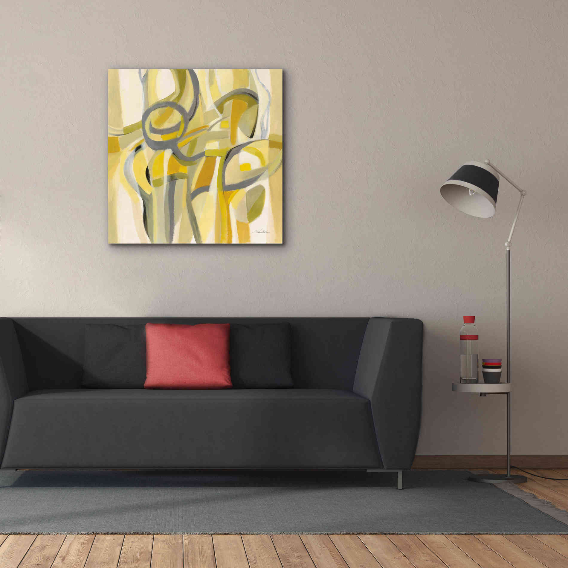 Epic Art 'Mid Mod Yellow' by Silvia Vassileva, Canvas Wall Art,37 x 37