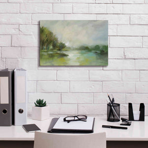 Epic Art 'Lakeside Fog' by Silvia Vassileva, Canvas Wall Art,18 x 12