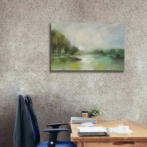 Epic Art 'Lakeside Fog' by Silvia Vassileva, Canvas Wall Art,40 x 26