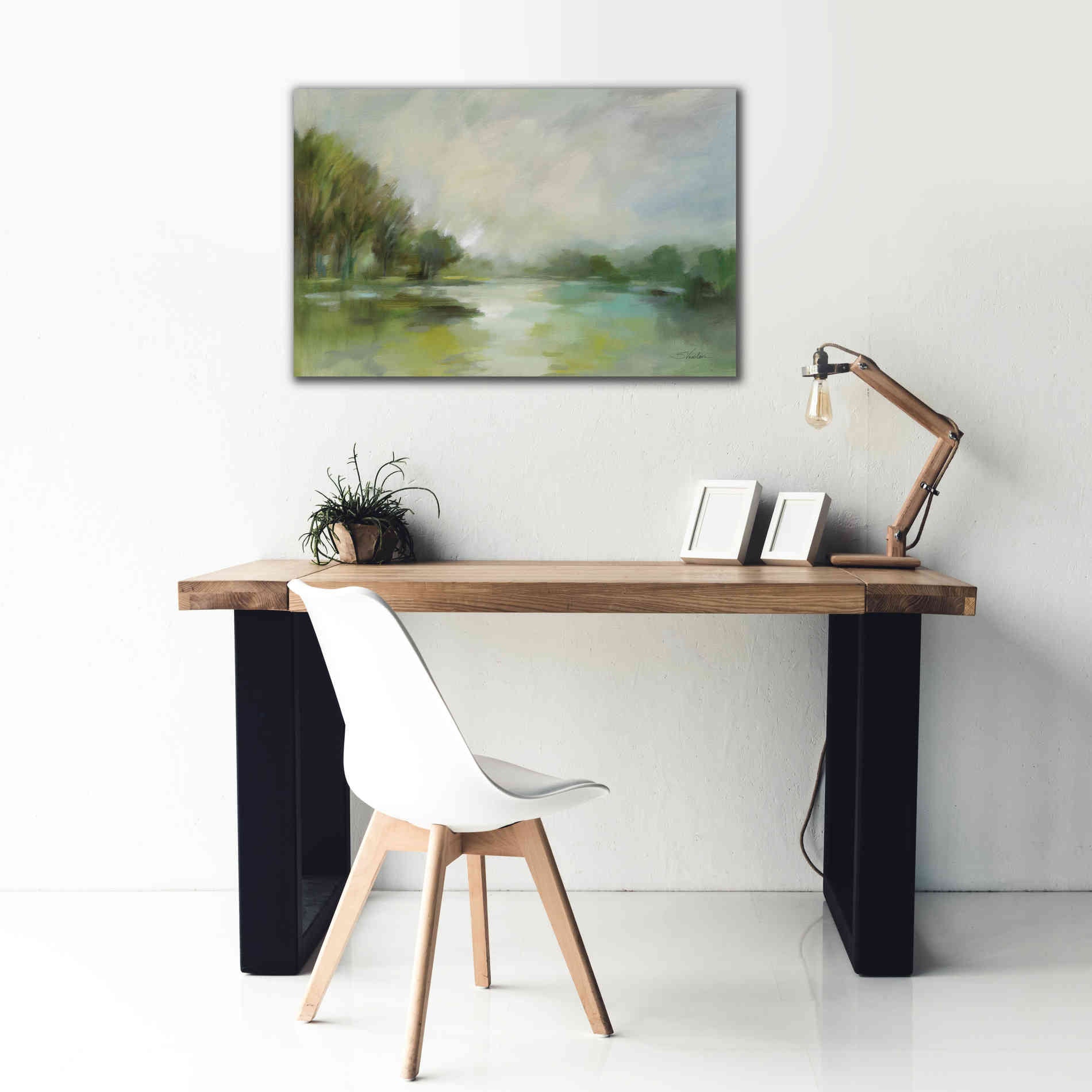 Epic Art 'Lakeside Fog' by Silvia Vassileva, Canvas Wall Art,40 x 26