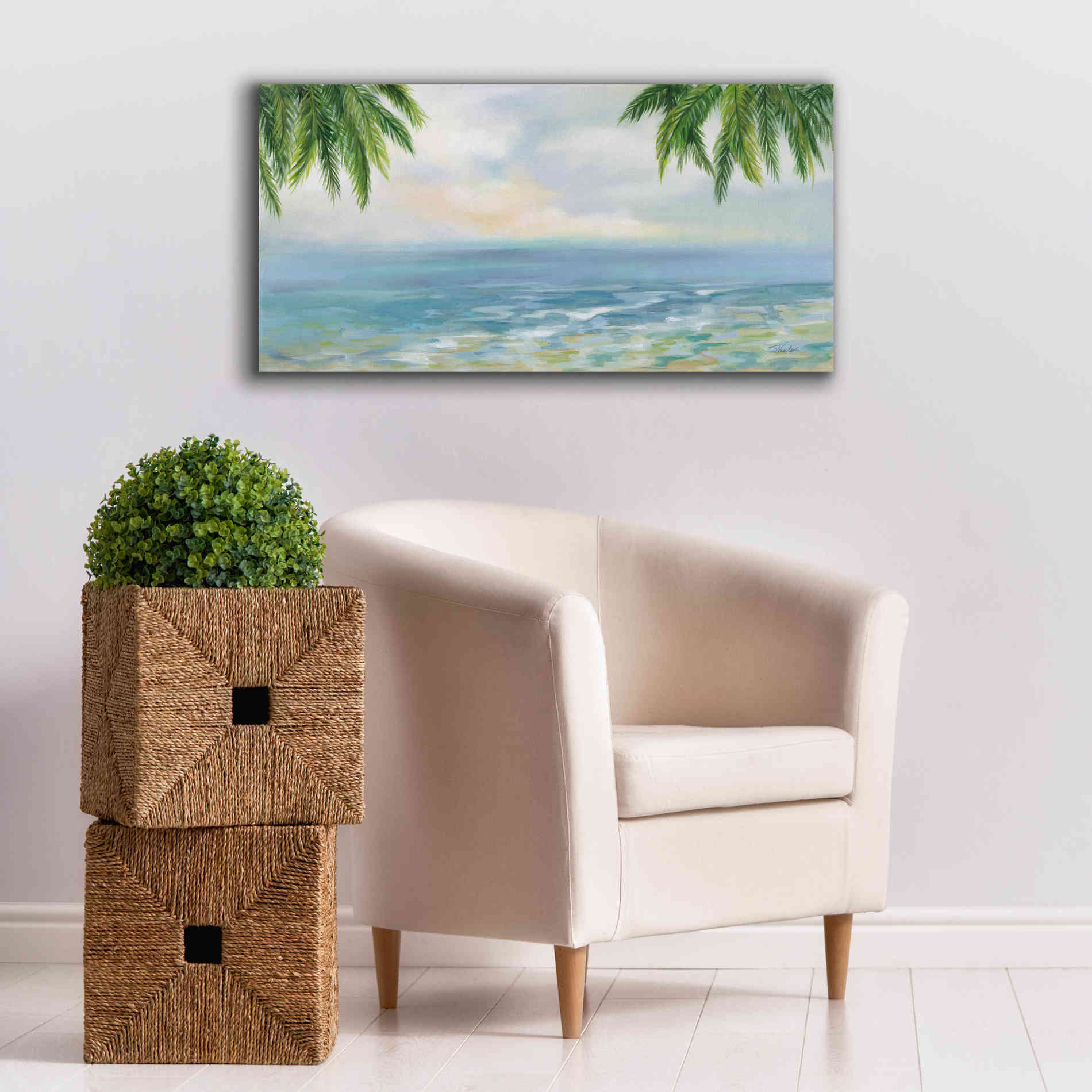 Epic Art 'Island Morning' by Silvia Vassileva, Canvas Wall Art,40 x 20