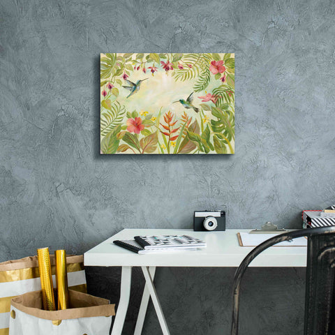 Image of Epic Art 'Hummingbirds Song I' by Silvia Vassileva, Canvas Wall Art,16 x 12