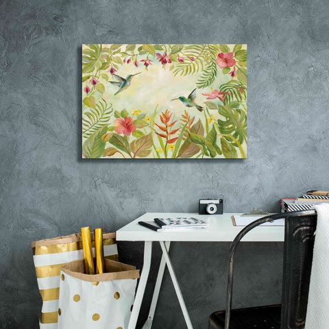 Image of Epic Art 'Hummingbirds Song I' by Silvia Vassileva, Canvas Wall Art,26 x 18