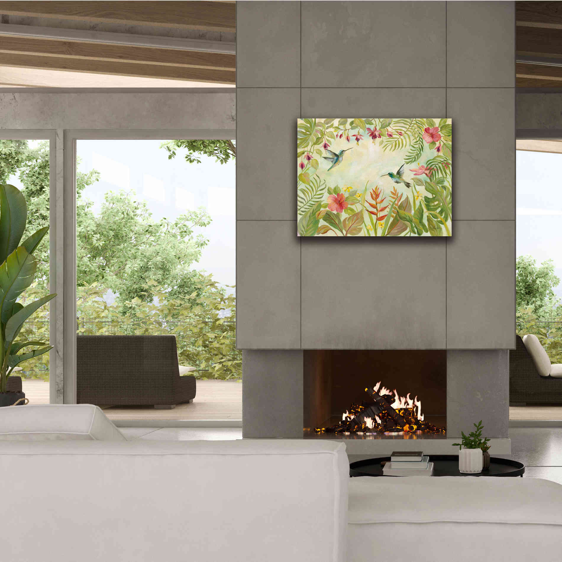 Epic Art 'Hummingbirds Song I' by Silvia Vassileva, Canvas Wall Art,34 x 26