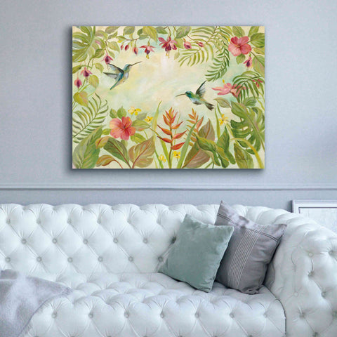 Image of Epic Art 'Hummingbirds Song I' by Silvia Vassileva, Canvas Wall Art,54 x 40