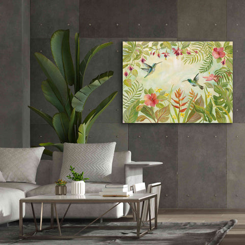 Image of Epic Art 'Hummingbirds Song I' by Silvia Vassileva, Canvas Wall Art,54 x 40