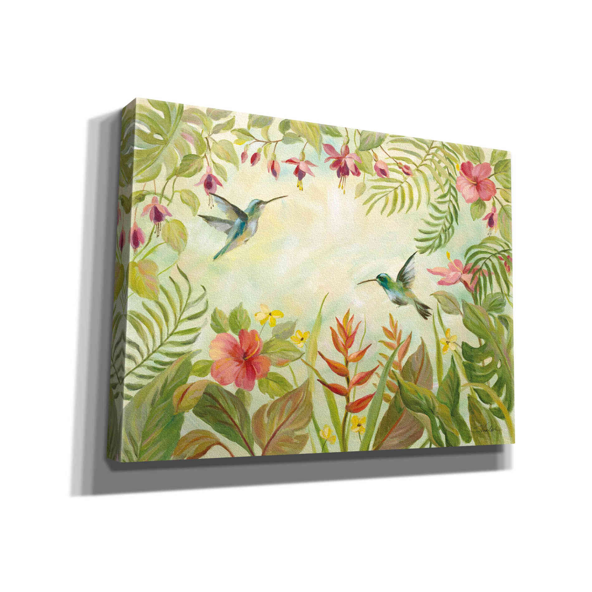 Epic Art 'Hummingbirds Song I' by Silvia Vassileva, Canvas Wall Art,16x12x1.1x0,26x18x1.1x0,34x26x1.74x0,54x40x1.74x0