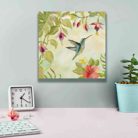 Image of Epic Art 'Hummingbirds Song II' by Silvia Vassileva, Canvas Wall Art,12 x 12