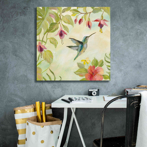 Image of Epic Art 'Hummingbirds Song II' by Silvia Vassileva, Canvas Wall Art,26 x 26