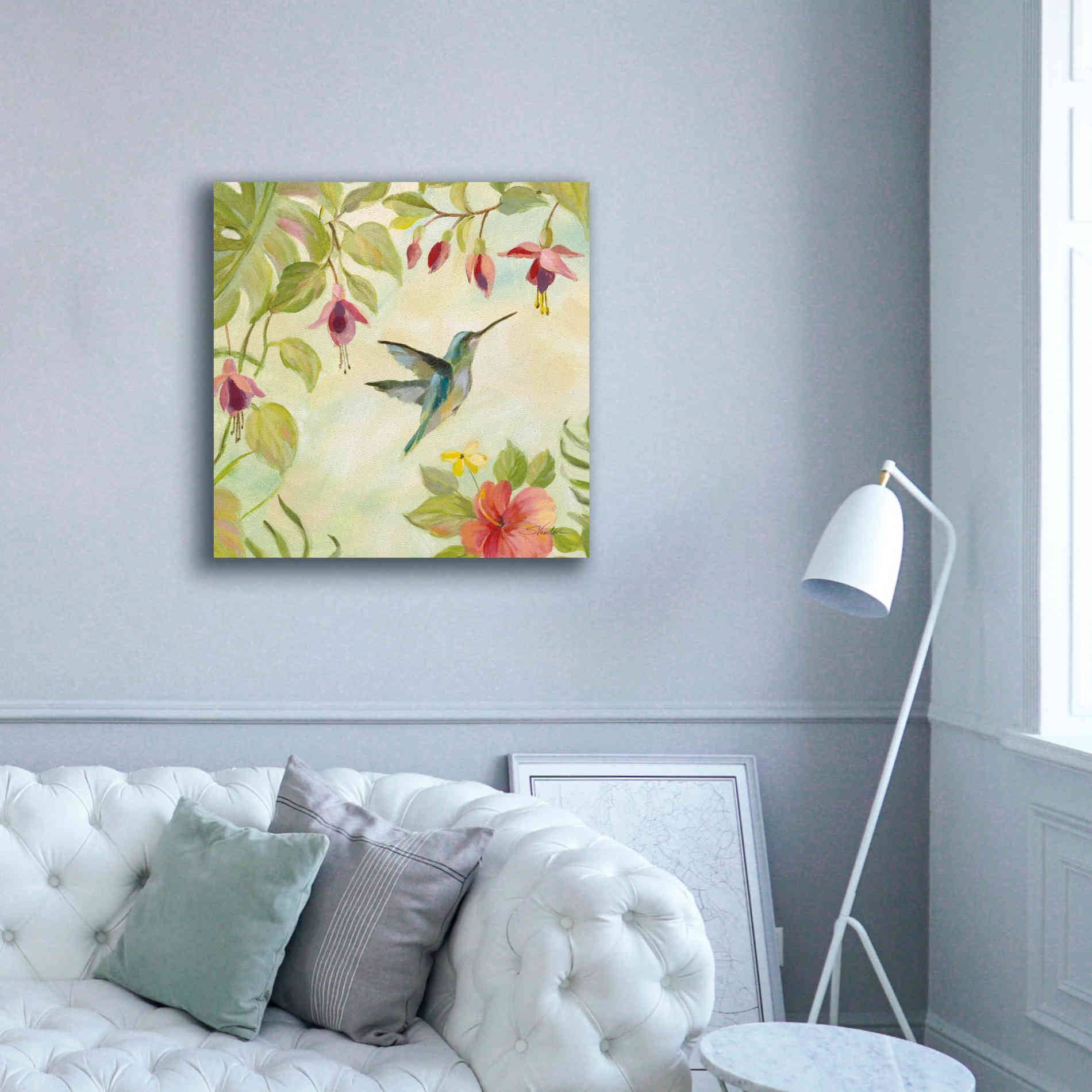 Epic Art 'Hummingbirds Song II' by Silvia Vassileva, Canvas Wall Art,37 x 37