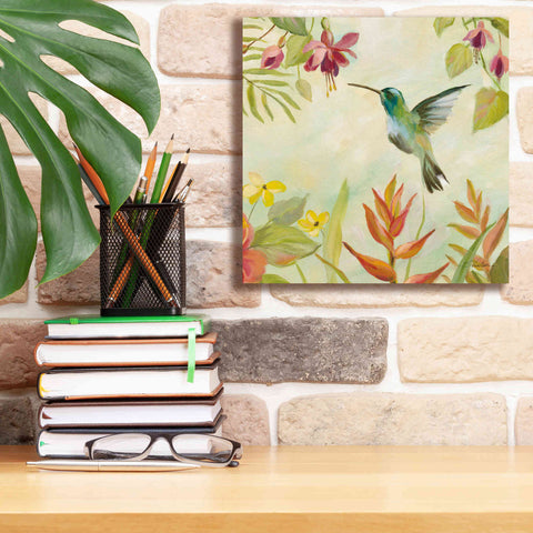 Image of Epic Art 'Hummingbirds Song III' by Silvia Vassileva, Canvas Wall Art,12 x 12