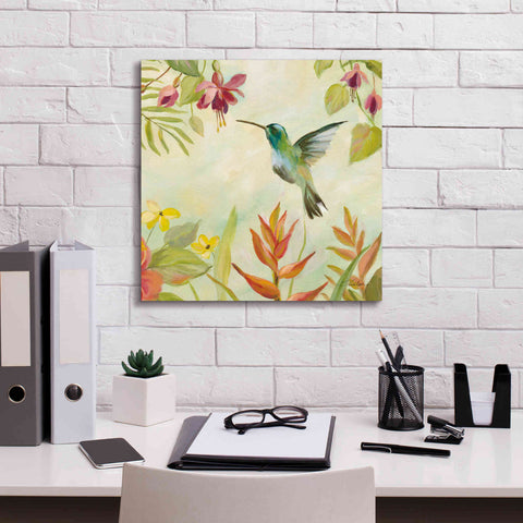 Image of Epic Art 'Hummingbirds Song III' by Silvia Vassileva, Canvas Wall Art,18 x 18