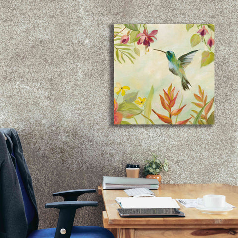 Image of Epic Art 'Hummingbirds Song III' by Silvia Vassileva, Canvas Wall Art,26 x 26