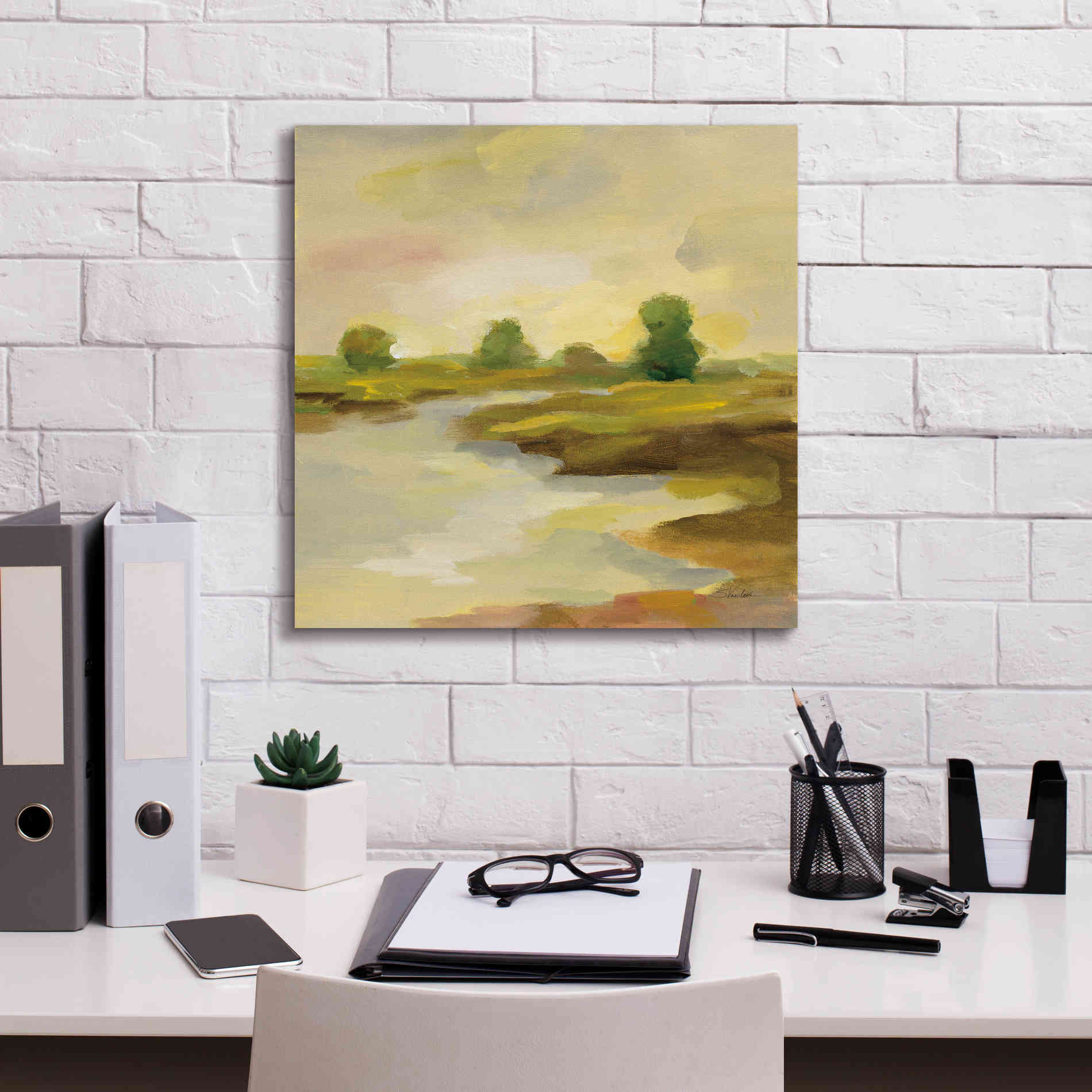 Epic Art 'Chartreuse Fields I' by Silvia Vassileva, Canvas Wall Art,18 x 18