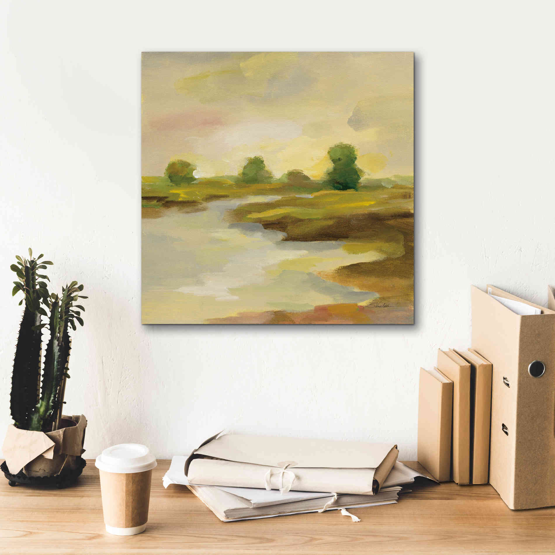 Epic Art 'Chartreuse Fields I' by Silvia Vassileva, Canvas Wall Art,18 x 18