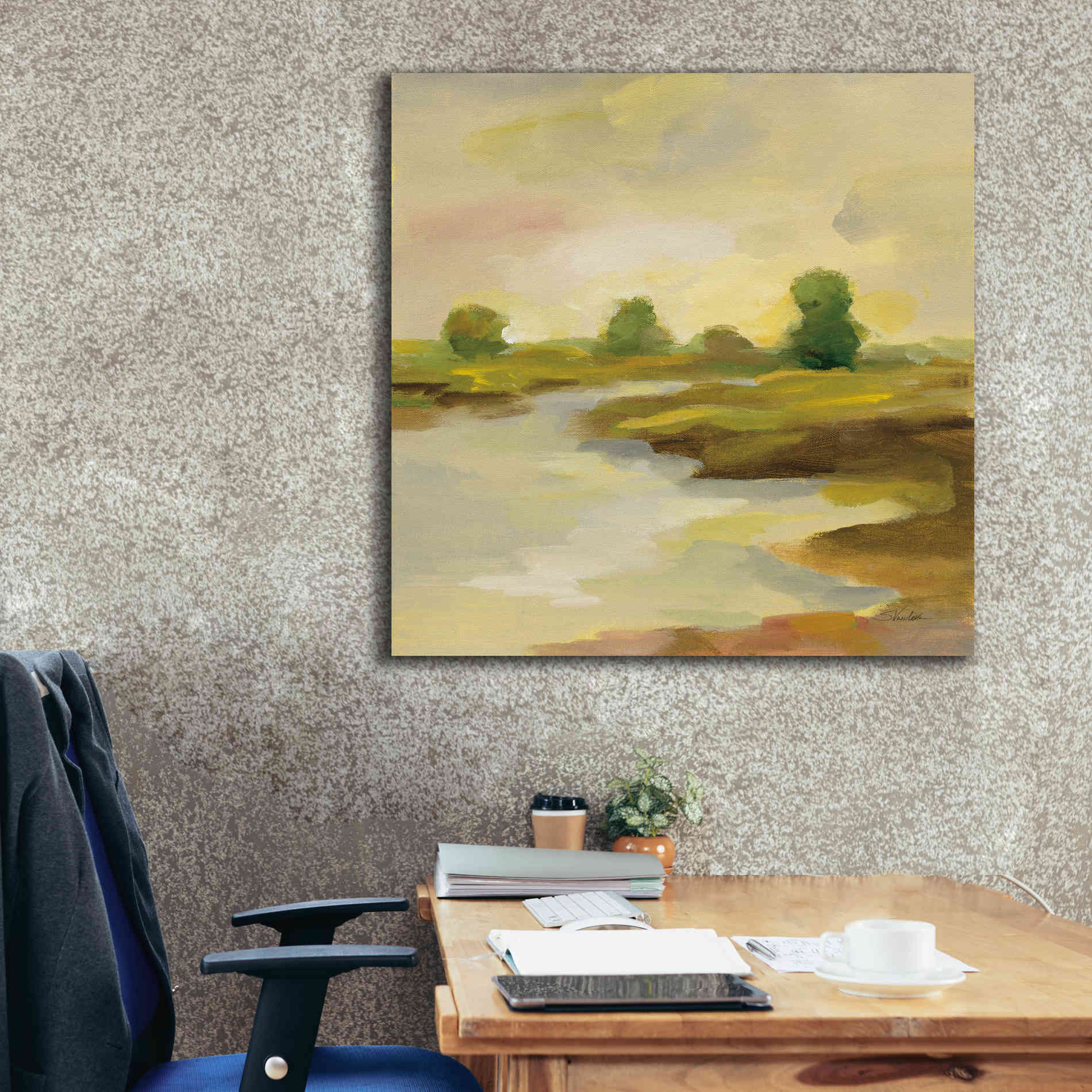 Epic Art 'Chartreuse Fields I' by Silvia Vassileva, Canvas Wall Art,37 x 37