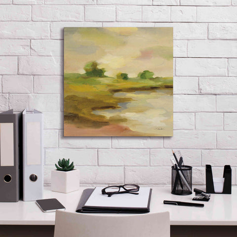 Image of Epic Art 'Chartreuse Fields II' by Silvia Vassileva, Canvas Wall Art,18 x 18