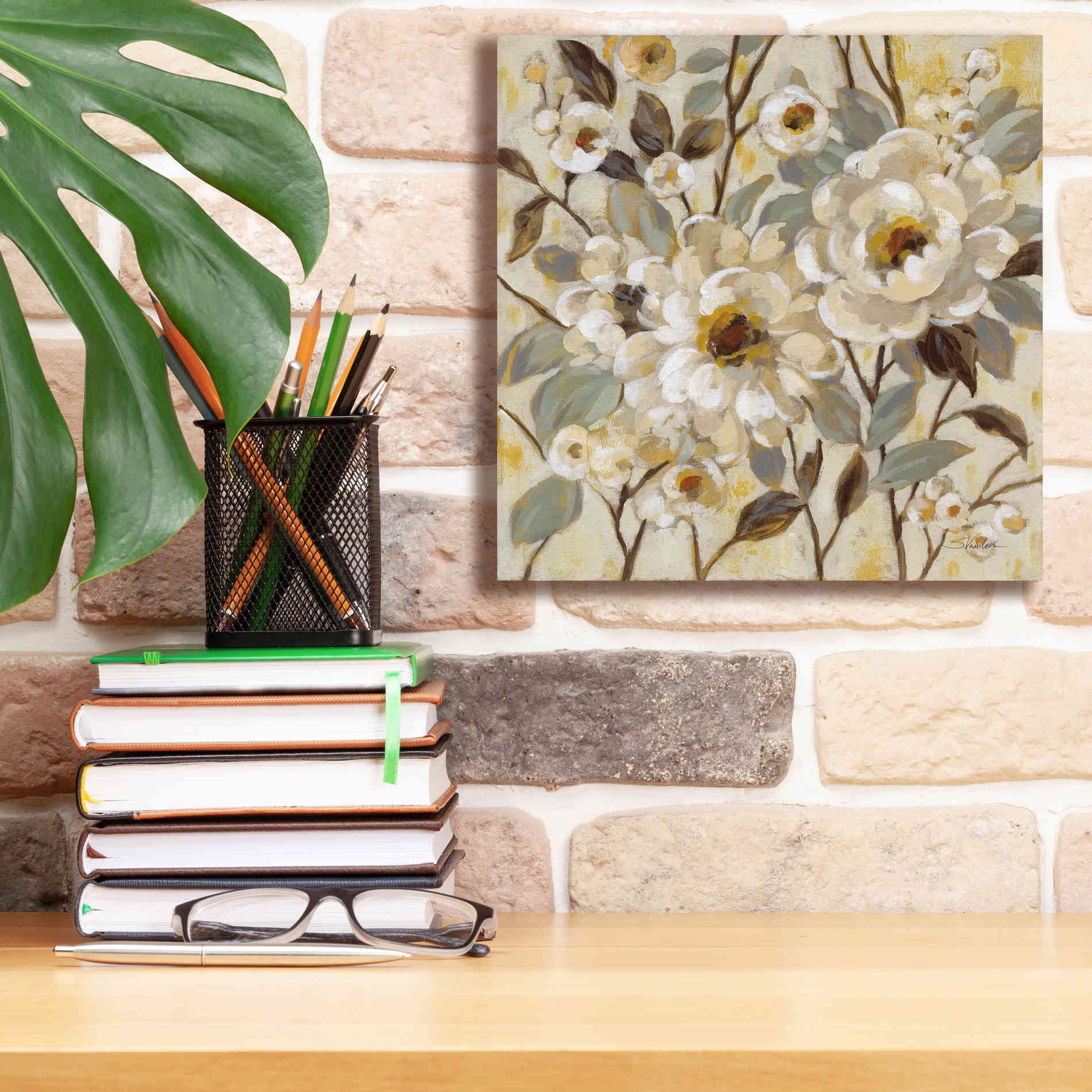 'Golden Nature' by Silvia Vassileva, Canvas Wall Art,12 x 12