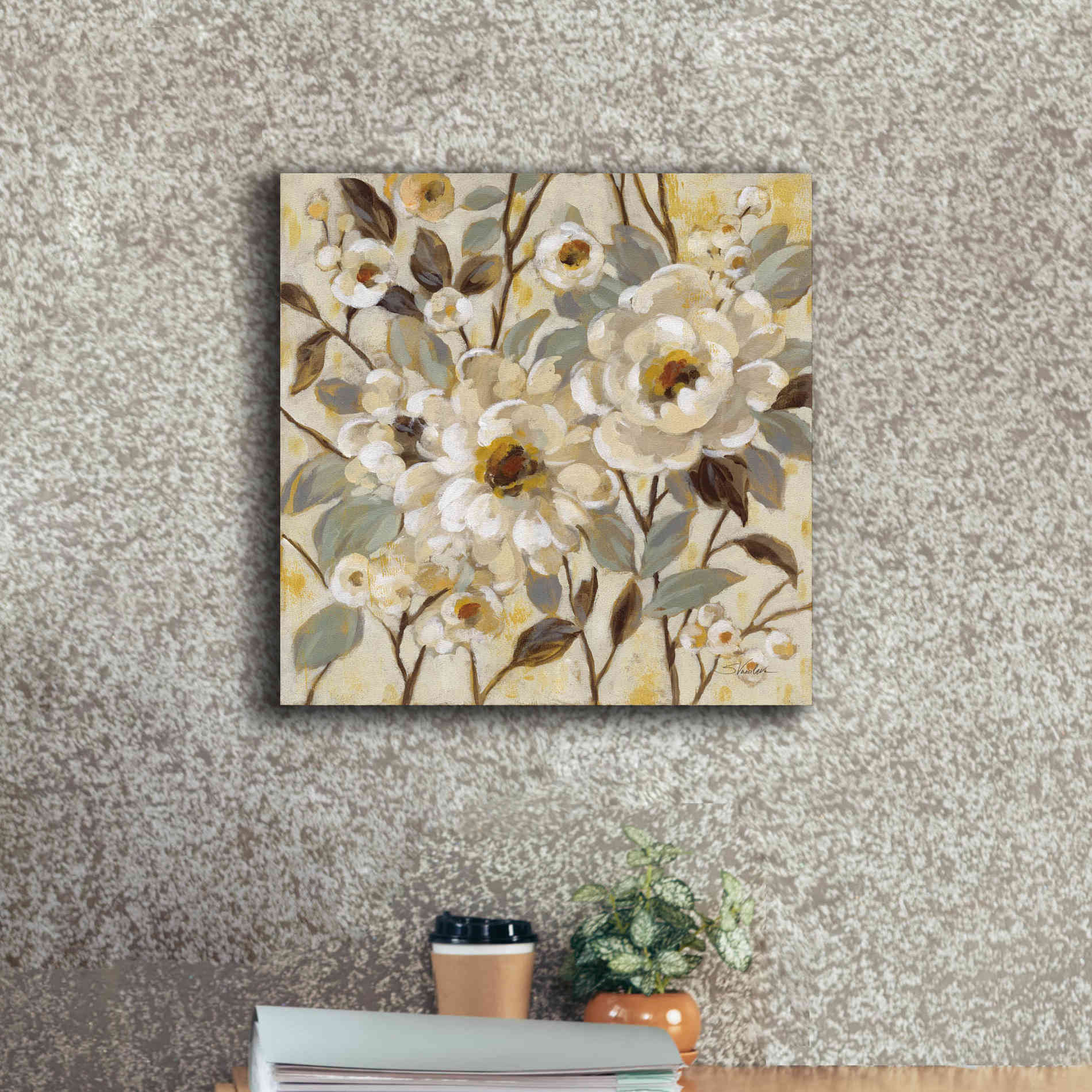 'Golden Nature' by Silvia Vassileva, Canvas Wall Art,18 x 18