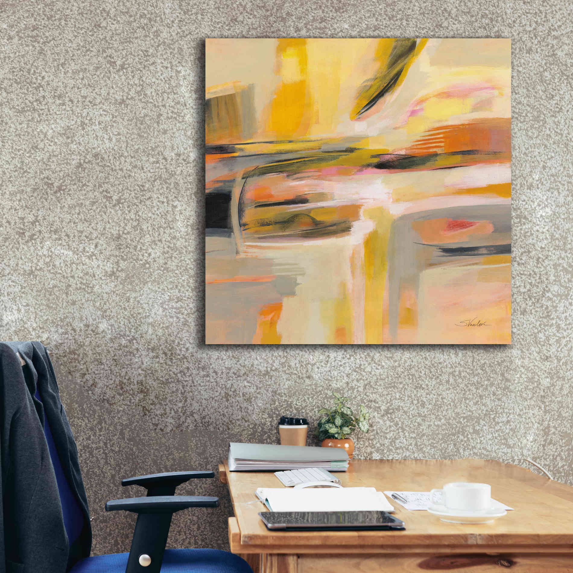 'Happy Sunshine' by Silvia Vassileva, Canvas Wall Art,37 x 37