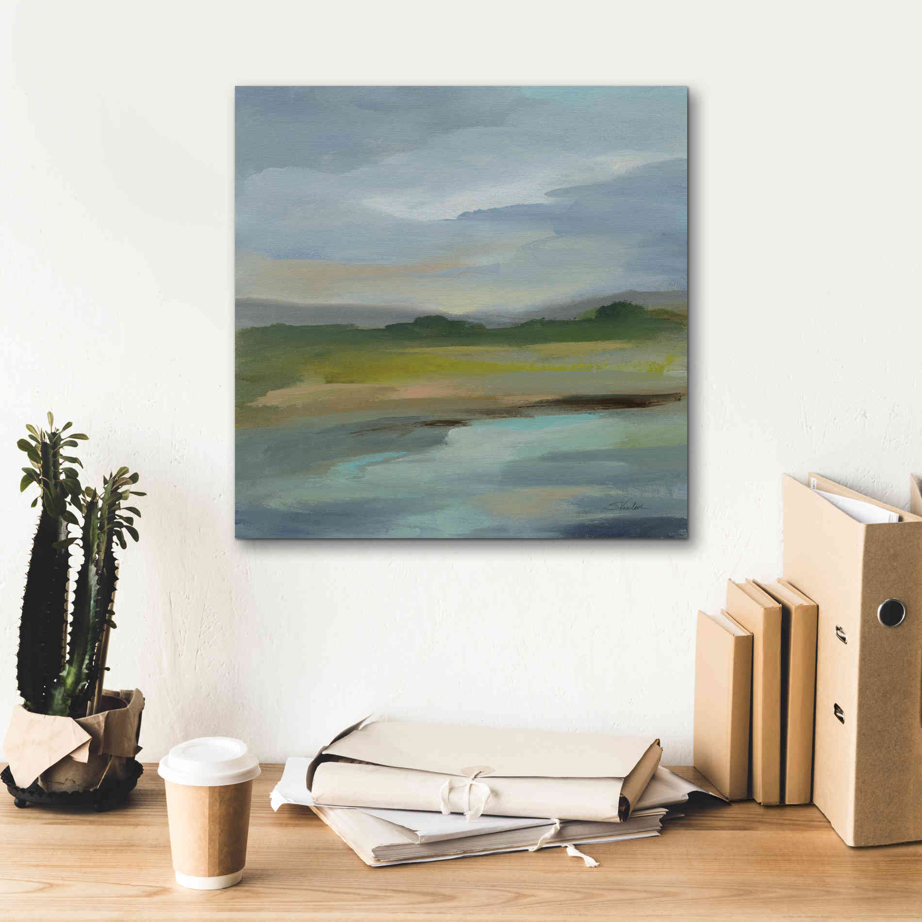 'Clouds and Shadows' by Silvia Vassileva, Canvas Wall Art,18 x 18