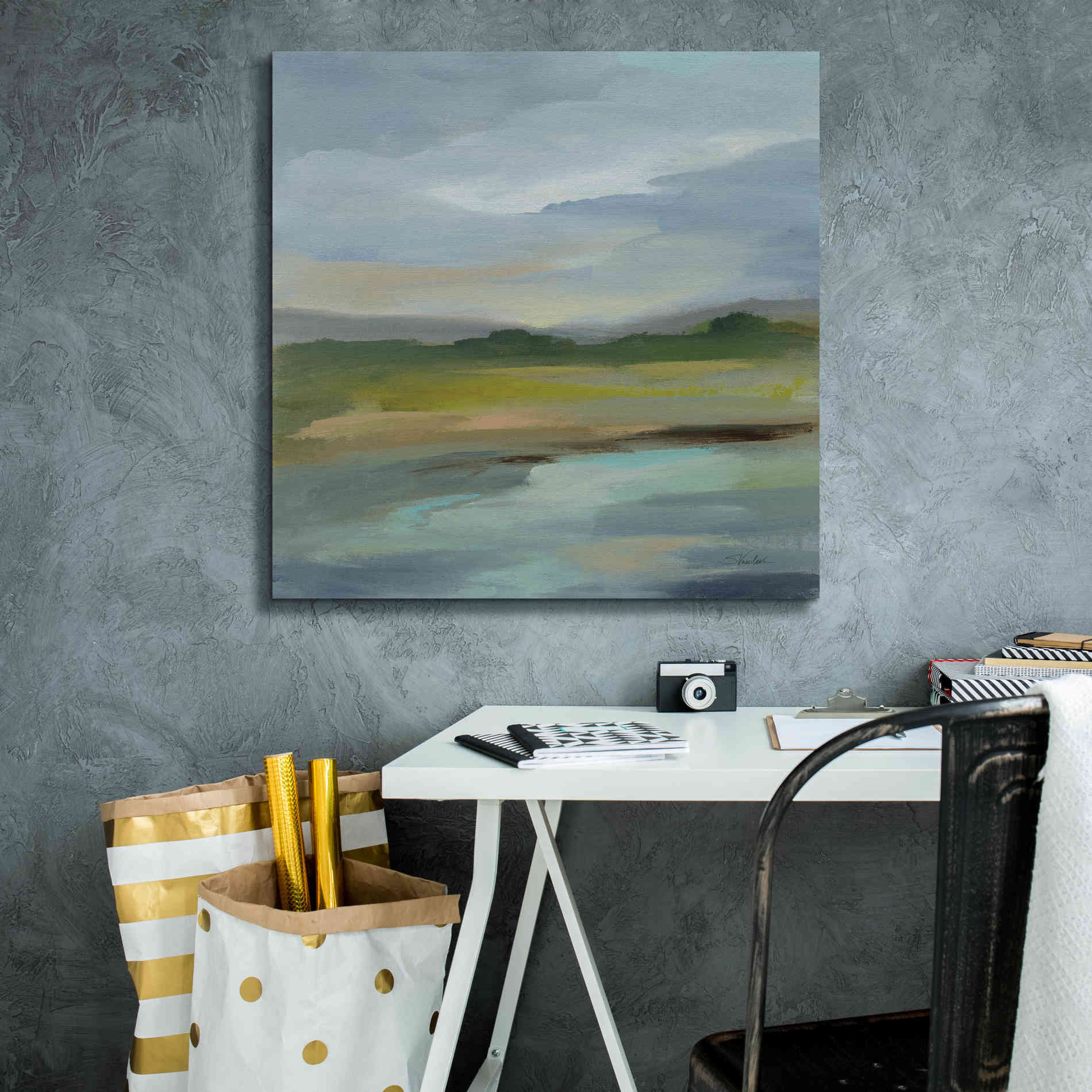 'Clouds and Shadows' by Silvia Vassileva, Canvas Wall Art,26 x 26