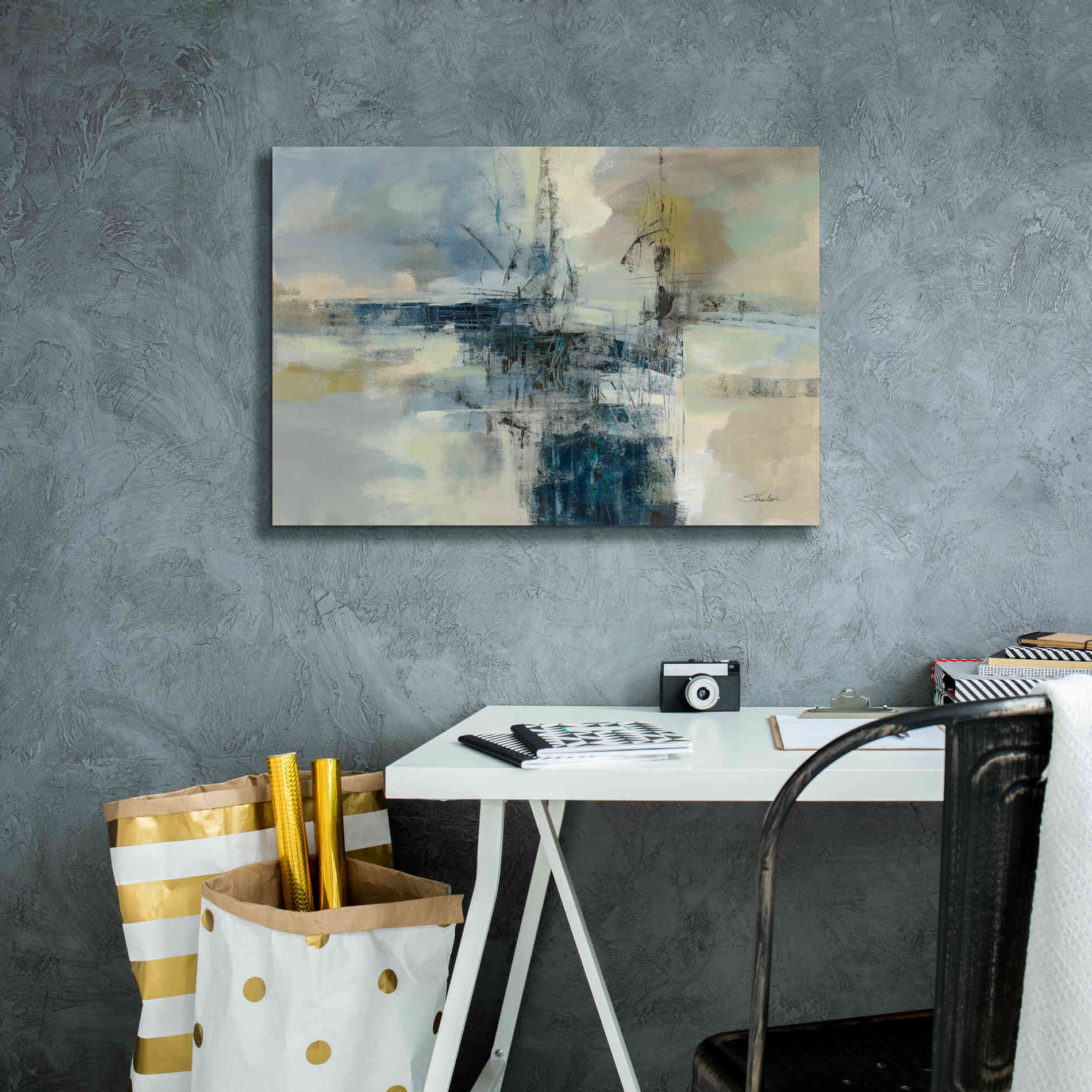 'Sea Port' by Silvia Vassileva, Canvas Wall Art,26 x 18