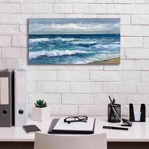 'Indigo Sea 2' by Silvia Vassileva, Canvas Wall Art,24 x 12