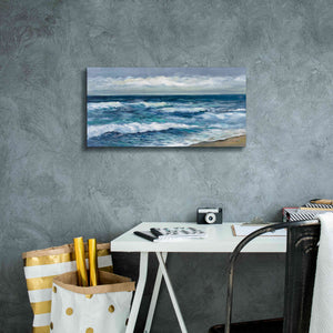 'Indigo Sea 2' by Silvia Vassileva, Canvas Wall Art,24 x 12