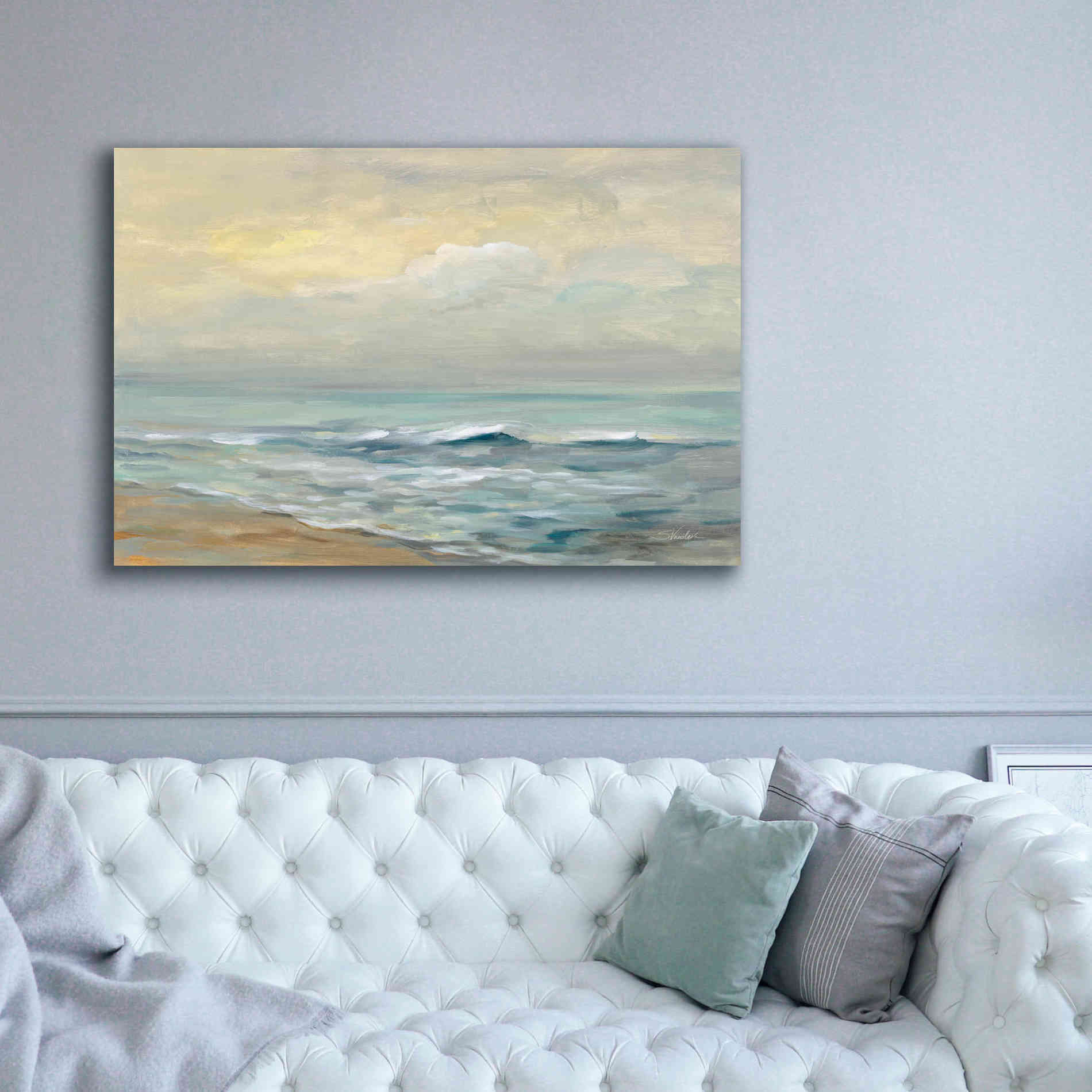 'Sunrise Over the Sea' by Silvia Vassileva, Canvas Wall Art,60 x 40