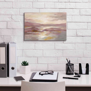 'Pink and Gold Landscape' by Silvia Vassileva, Canvas Wall Art,18 x 12
