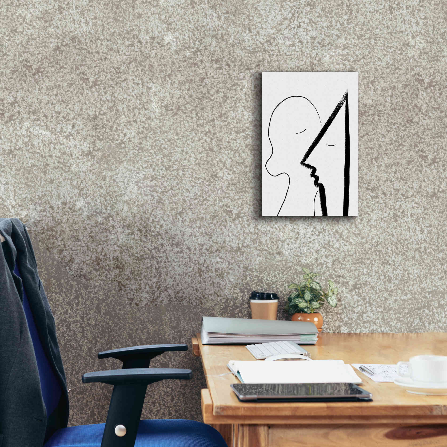 'A Sweet Kiss' by Cesare Bellassai, Canvas Wall Art,12 x 18