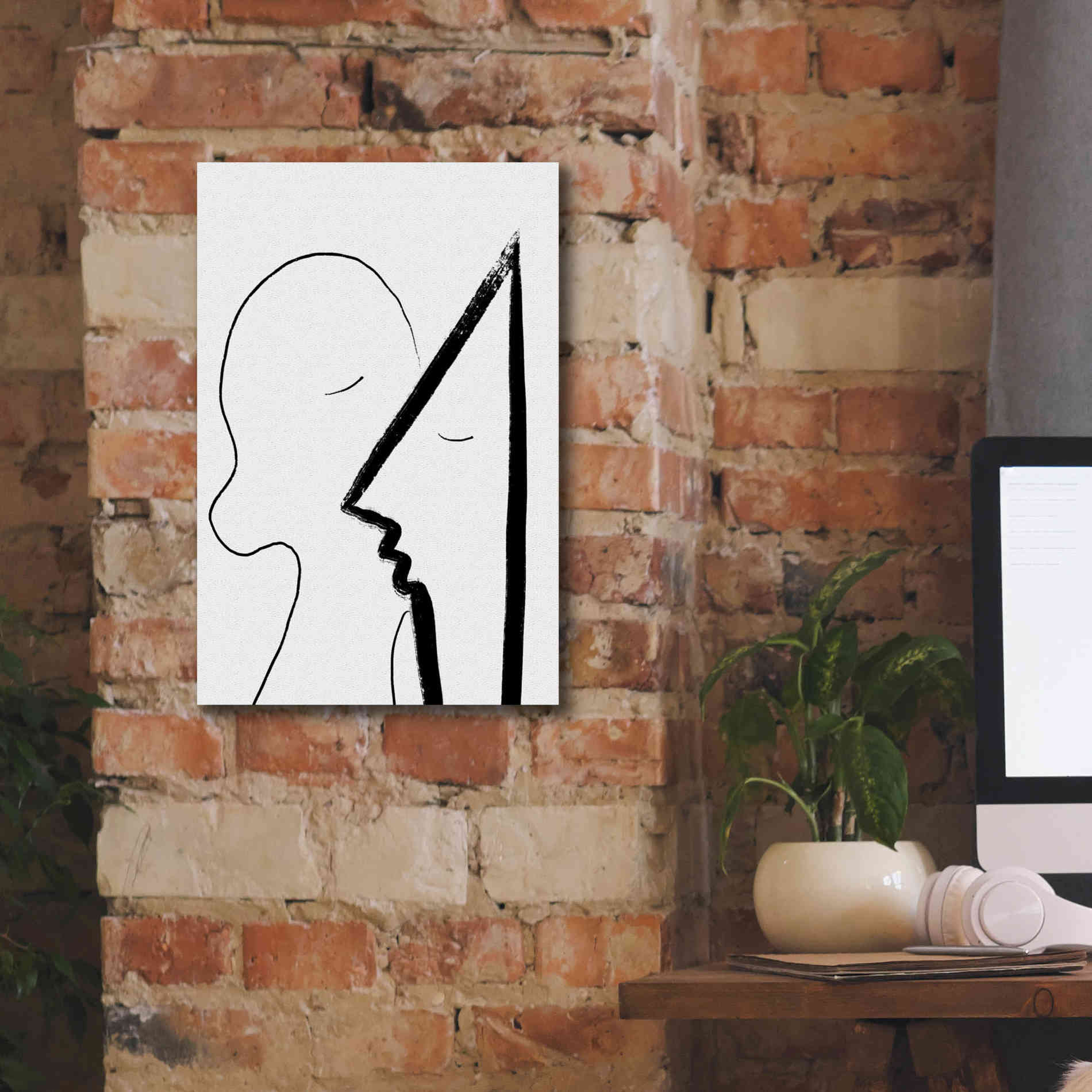 'A Sweet Kiss' by Cesare Bellassai, Canvas Wall Art,12 x 18