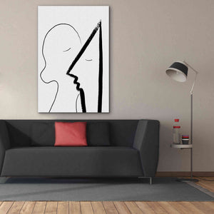 'A Sweet Kiss' by Cesare Bellassai, Canvas Wall Art,40 x 60