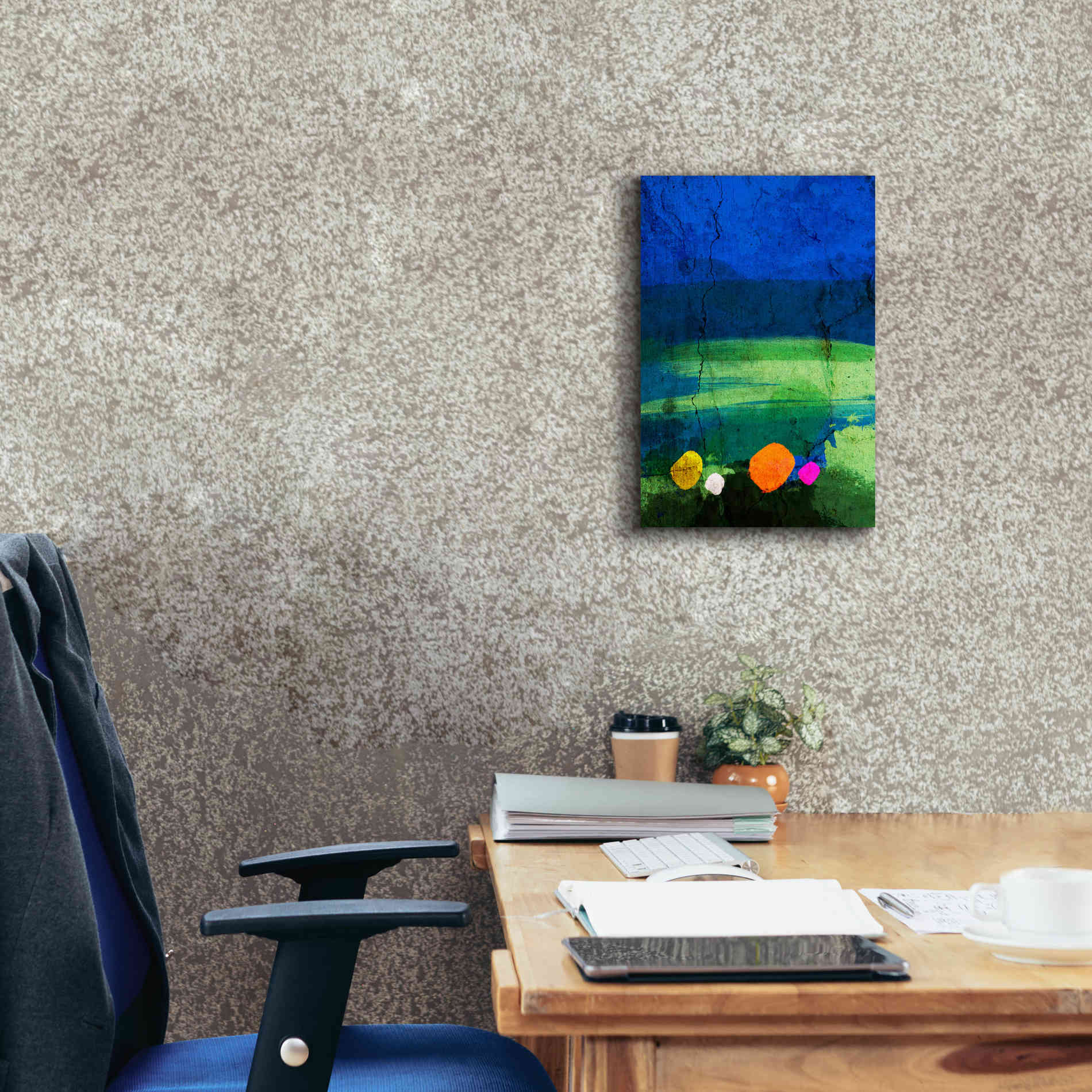 'A Walk in the Meadow' by Cesare Bellassai, Canvas Wall Art,12 x 18
