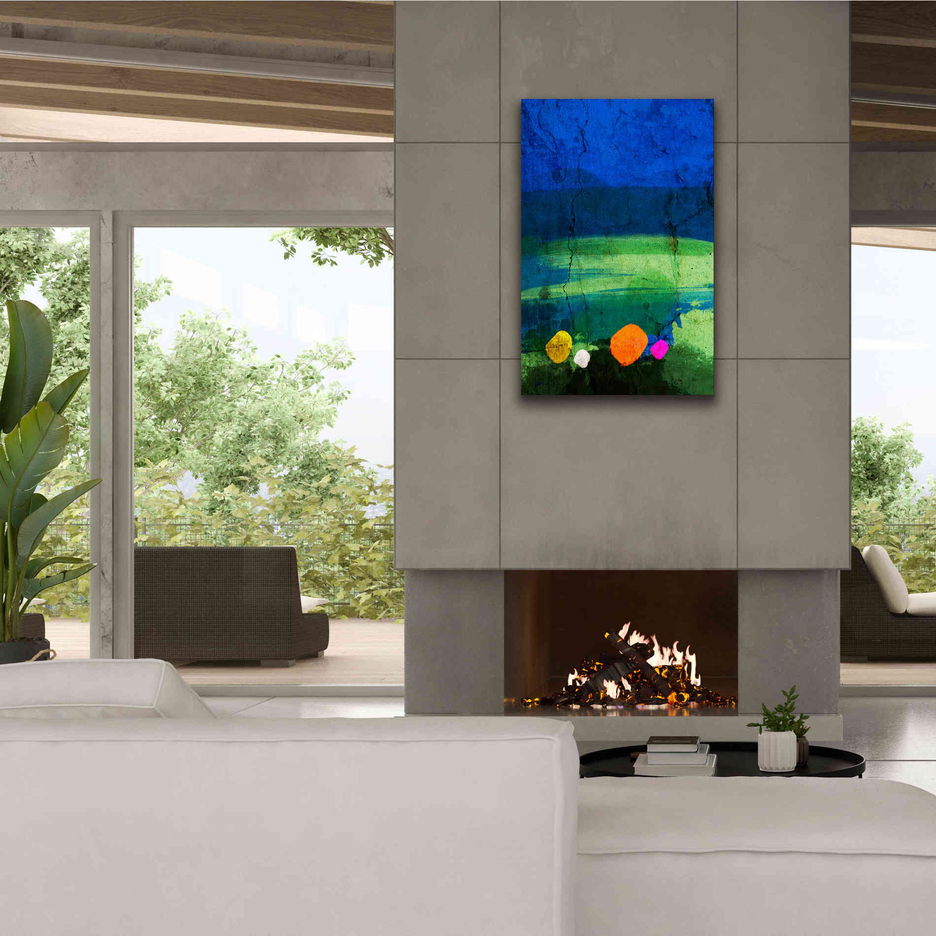 'A Walk in the Meadow' by Cesare Bellassai, Canvas Wall Art,26 x 40
