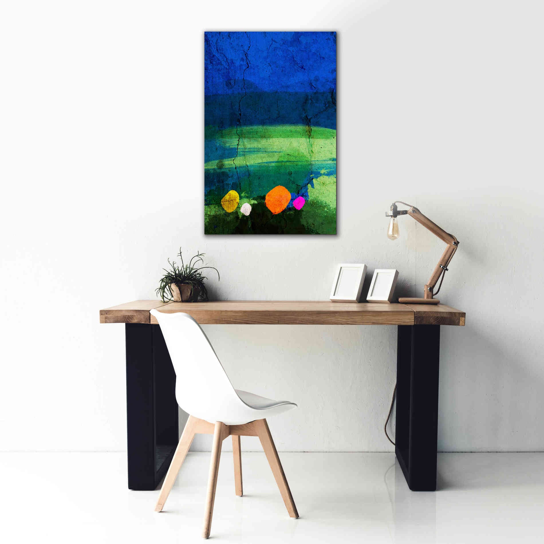 'A Walk in the Meadow' by Cesare Bellassai, Canvas Wall Art,26 x 40