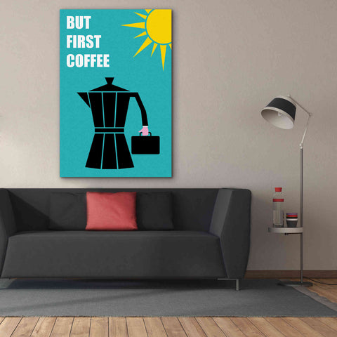 Image of 'But First Coffee' by Cesare Bellassai, Canvas Wall Art,40 x 60