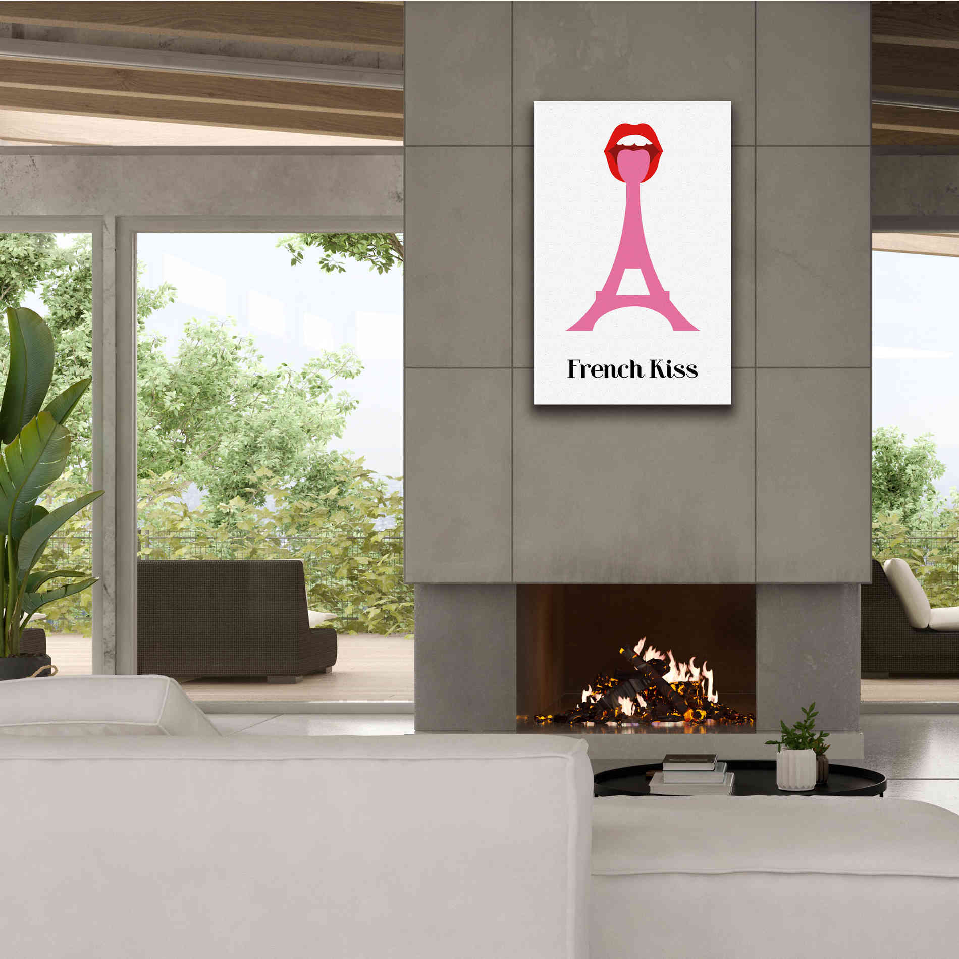 'French Kiss' by Cesare Bellassai, Canvas Wall Art,26 x 40