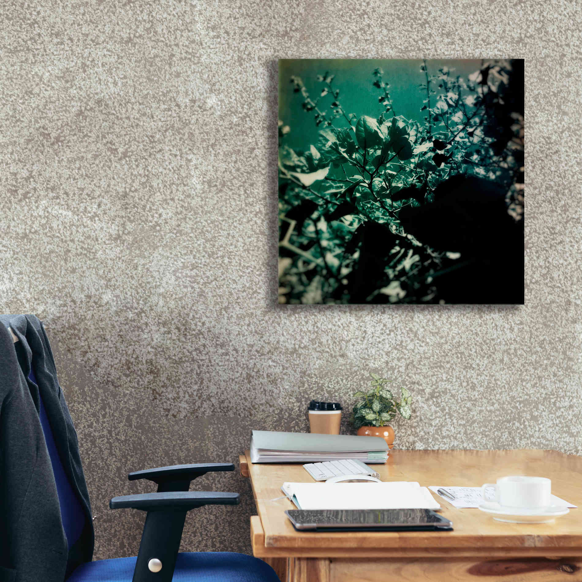'Green Poem' by Cesare Bellassai, Canvas Wall Art,26 x 26