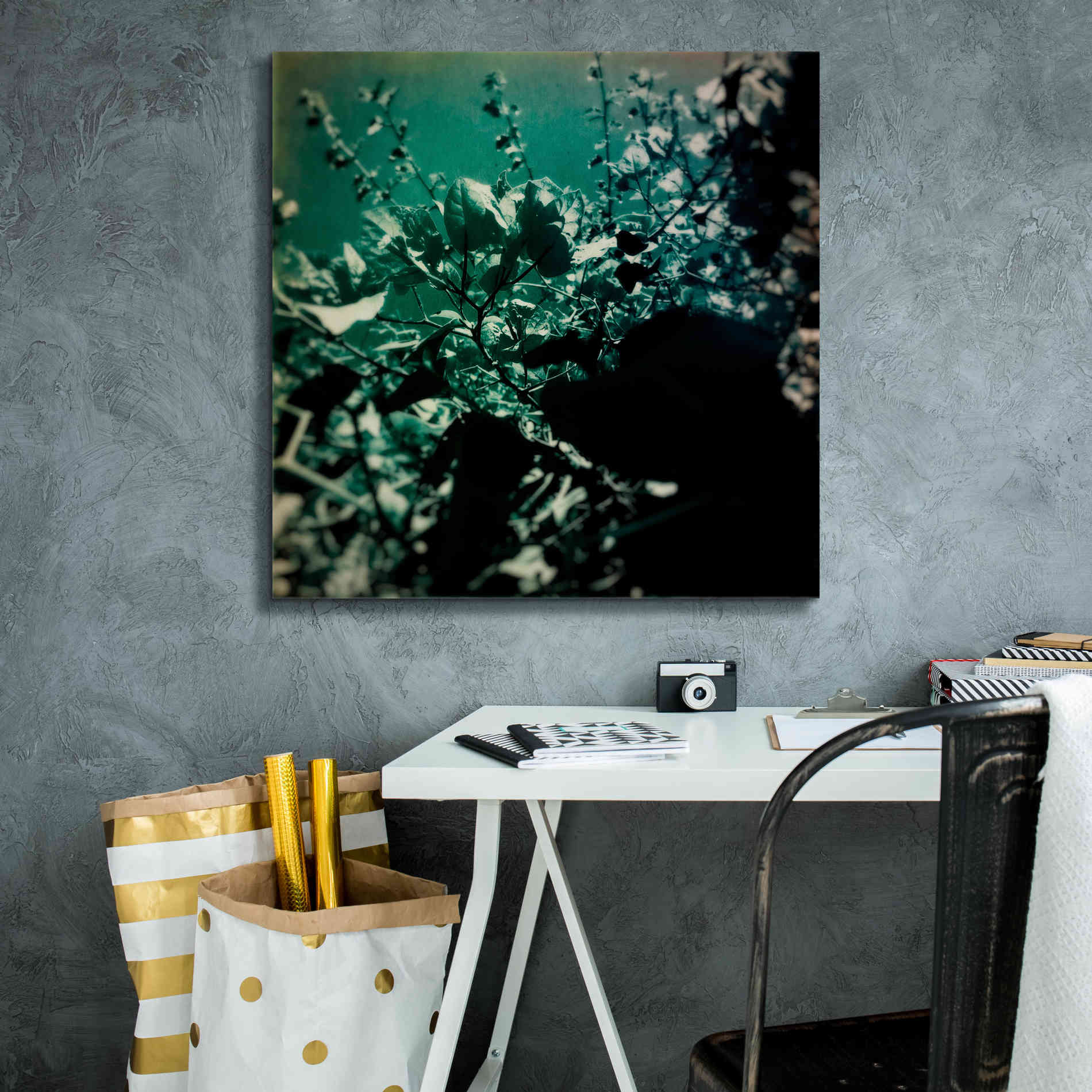 'Green Poem' by Cesare Bellassai, Canvas Wall Art,26 x 26