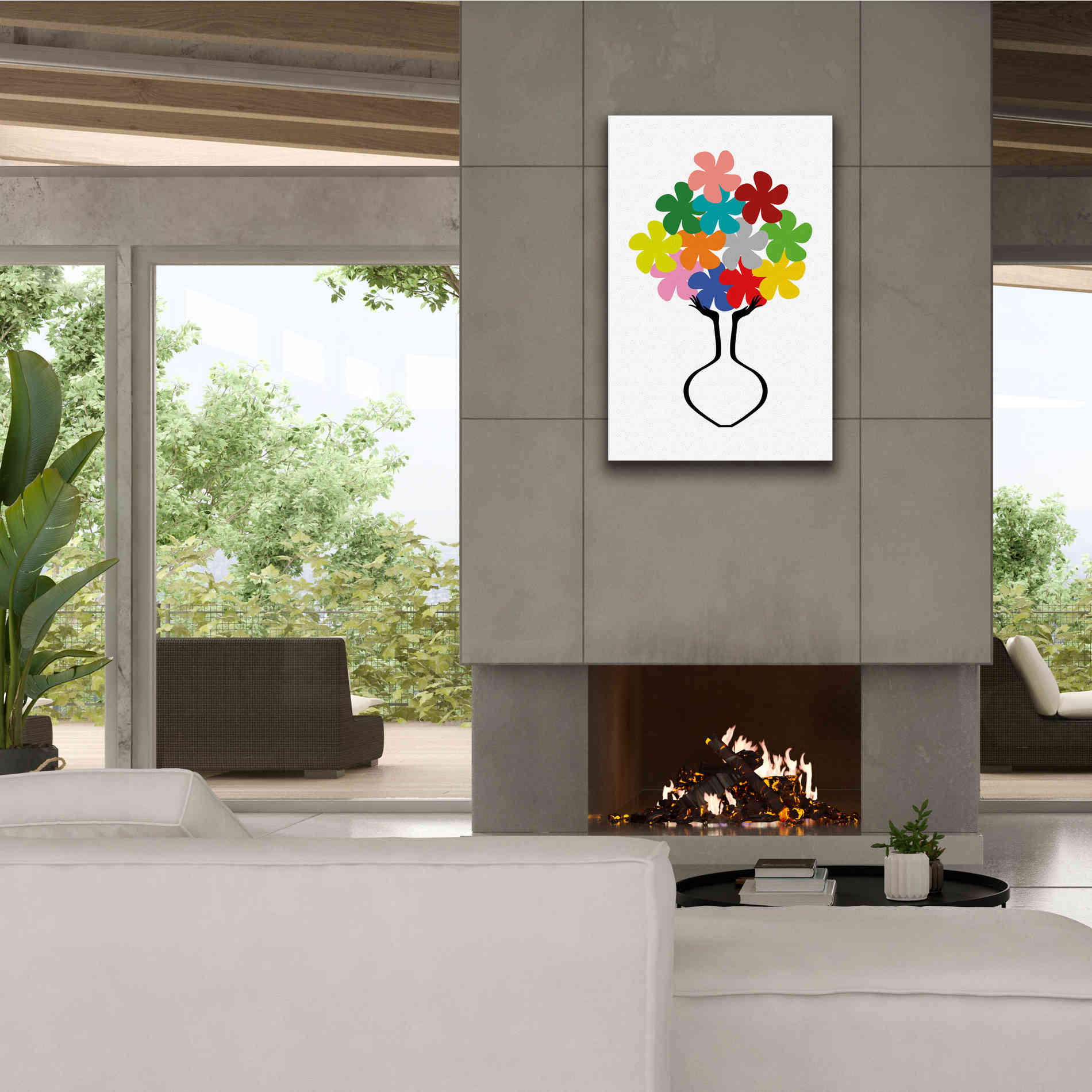 'Holding Some Flowers' by Cesare Bellassai, Canvas Wall Art,26 x 40