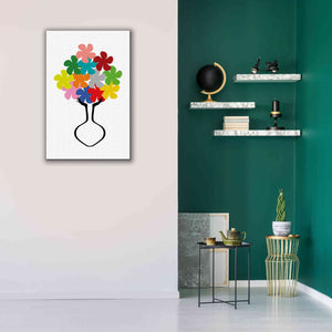 'Holding Some Flowers' by Cesare Bellassai, Canvas Wall Art,26 x 40
