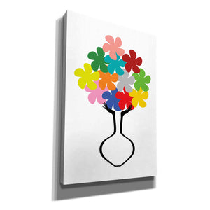 'Holding Some Flowers' by Cesare Bellassai, Canvas Wall Art,12x18x1.1x0,18x26x1.1x0,26x40x1.74x0,40x60x1.74x0