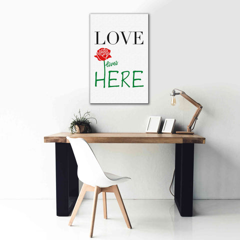 Image of 'Love Lives Here' by Cesare Bellassai, Canvas Wall Art,26 x 40