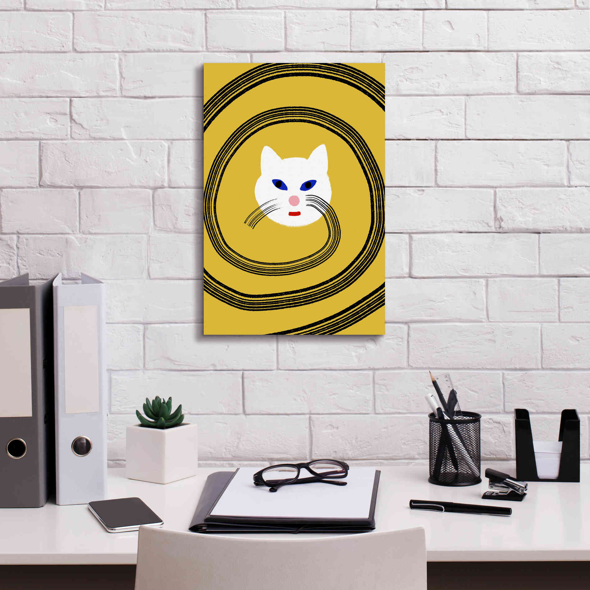 'Meow' by Cesare Bellassai, Canvas Wall Art,12 x 18