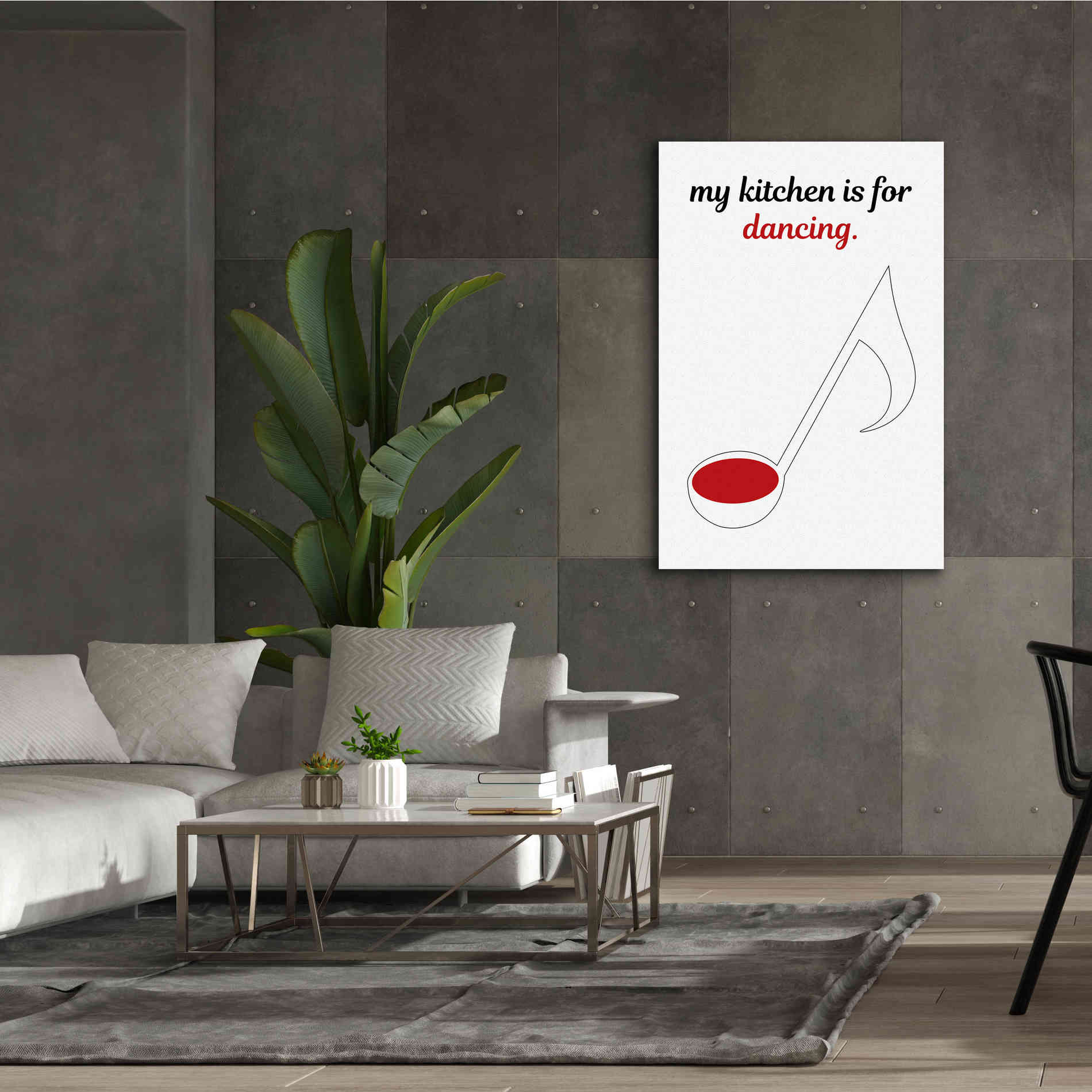 'My Kitchen is for Dancing' by Cesare Bellassai, Canvas Wall Art,40 x 60