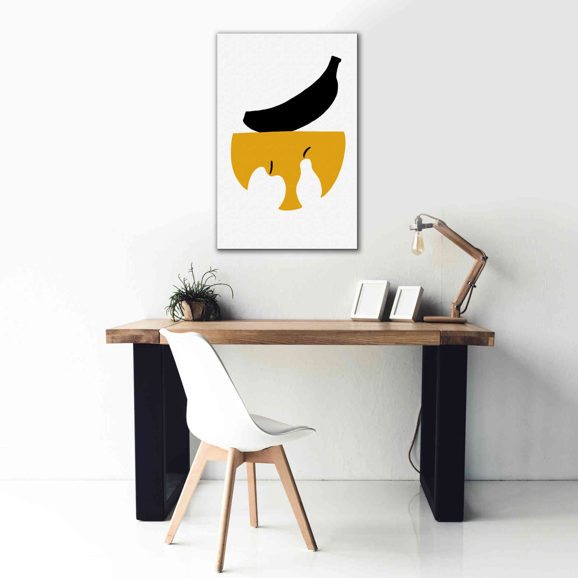 'Still Life with Black Banana' by Cesare Bellassai, Canvas Wall Art,26 x 40