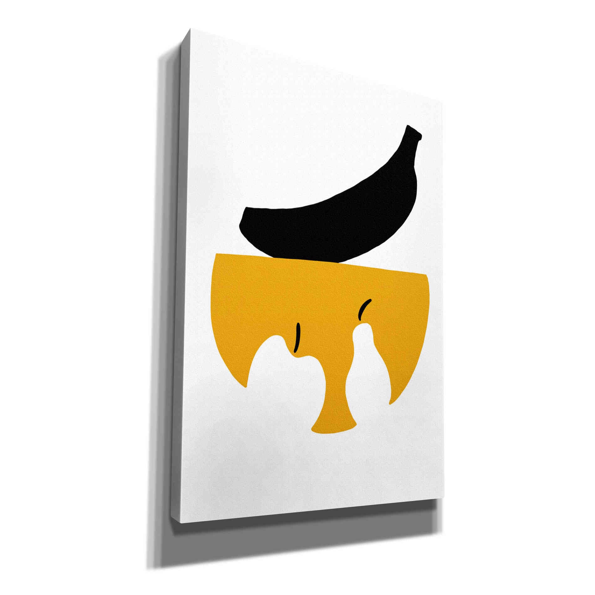 'Still Life with Black Banana' by Cesare Bellassai, Canvas Wall Art,12x18x1.1x0,18x26x1.1x0,26x40x1.74x0,40x60x1.74x0